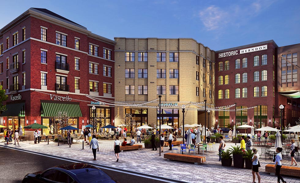 First rendering of Historic Herndon District.